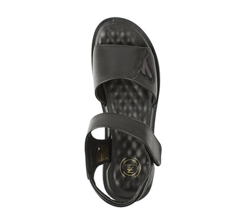 Sandale casual, dama, FORMAZIONE, 81-55 negru, piele naturala